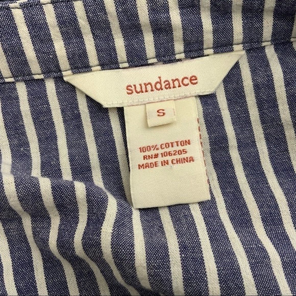 SUNDANCE Contrast Striped Button Down. Size Small. - Picture 4 of 4